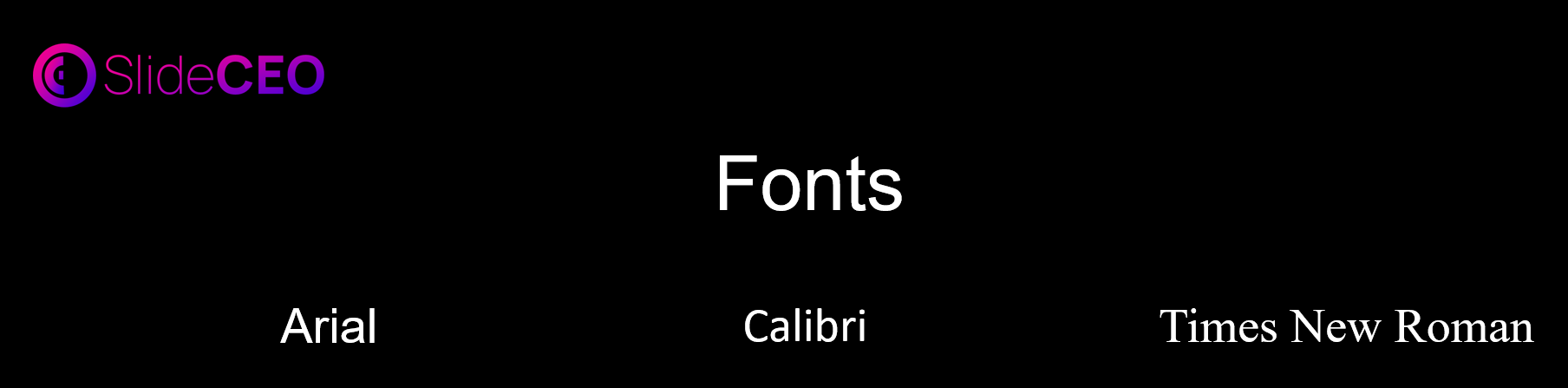 Fonts by slideceo